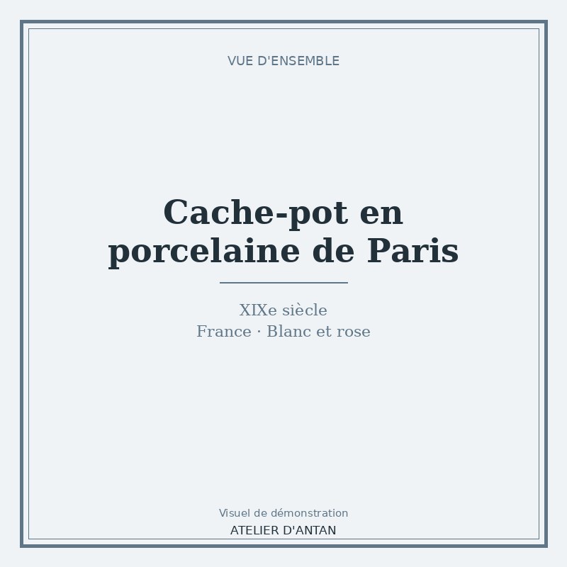 Cache-pot en porcelaine de Paris